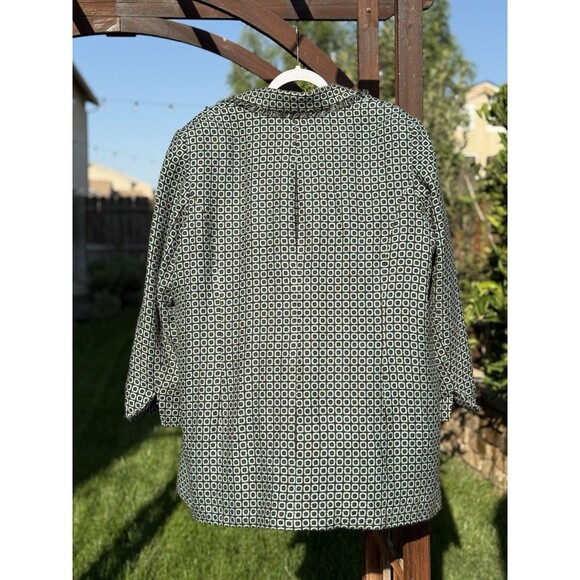 Worthington Woman Brown & Turquoise Open Fringe Coat Pockets Lined Size 22W - Picture 2 of 11